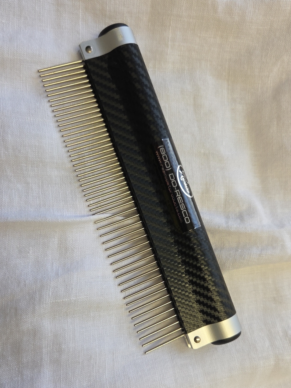 Resco Carbon Fiber Metal-Round Comb‎ 1"